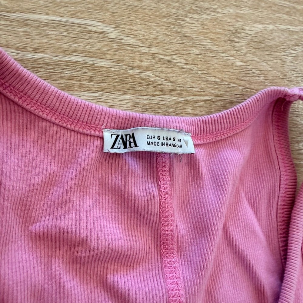 Pink Ribbed Tank Top - Picture 2 of 3